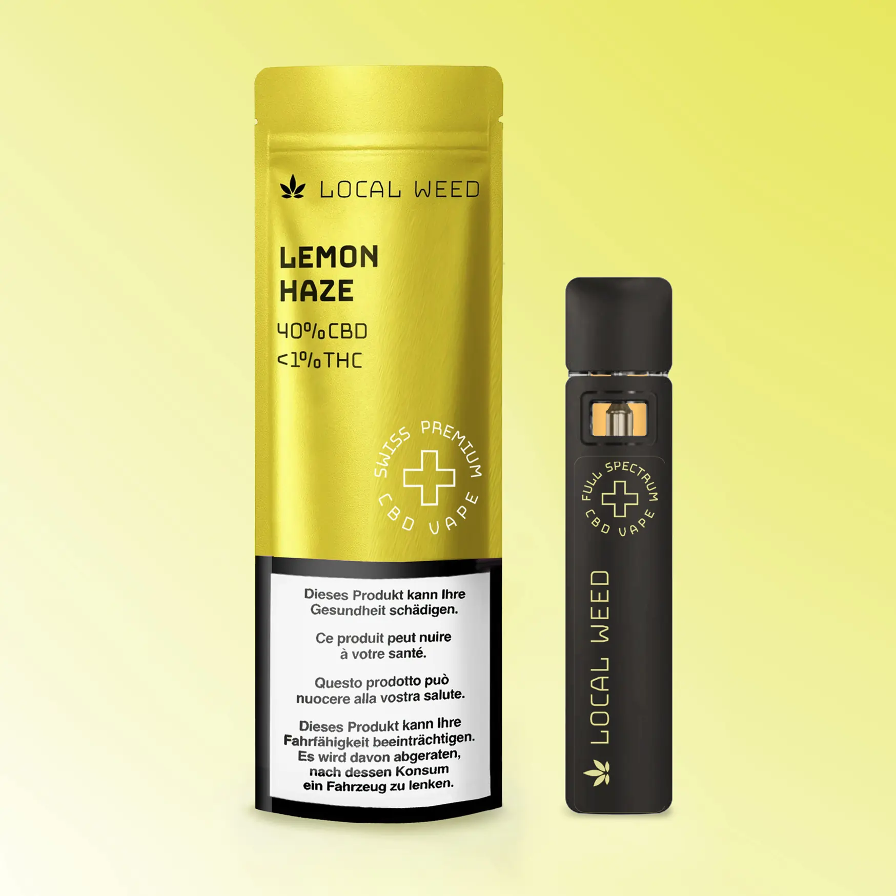 LOCAL WEED CBD Vape Lemon Haze mit 40 % CBD und